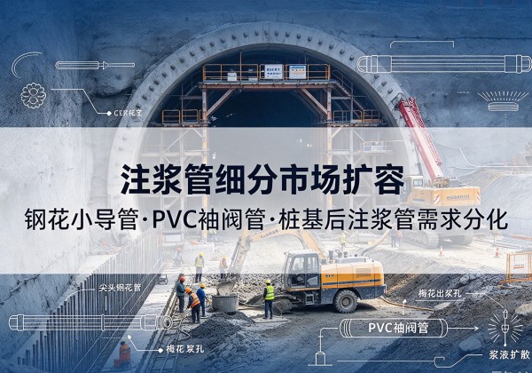 宜丰注浆管细分市场扩容，隧道钢花小导管、PVC 袖阀管、桩基后注浆管需求分化